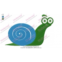 Cute Snail Embroidery Design 02